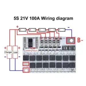 BMS Multiconfigurable 100A para Baterías de Litio – 3S (12V) / 4S (16.8V) / 5S (21V) – Con Balanceo de Celdas miniatura 6