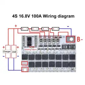 BMS Multiconfigurable 100A para Baterías de Litio – 3S (12V) / 4S (16.8V) / 5S (21V) – Con Balanceo de Celdas miniatura 5