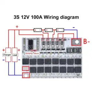 BMS Multiconfigurable 100A para Baterías de Litio – 3S (12V) / 4S (16.8V) / 5S (21V) – Con Balanceo de Celdas miniatura 4