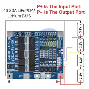 BMS LiFePO4 4S 30A miniatura 1