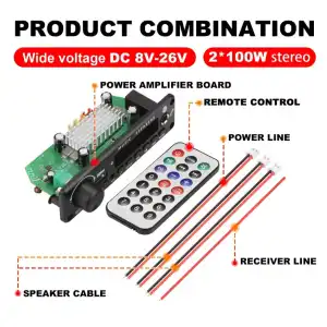 Módulo Bluetooth Amplificado 100w×2 miniatura 1