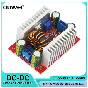 Convertidor Boost STEP UP 400W 15A miniatura 1