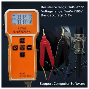 RC3563 Tester Resistencia Interna para todo tipo de baterías miniatura 10