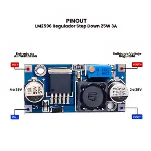 LM2596 Convertidor DC - DC Step Down miniatura 1