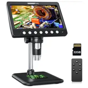 Microscopio digital LCD de 7 pulgadas, batería interna, carga Tipo C miniatura 2