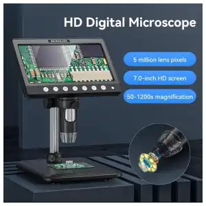 Microscopio digital LCD de 7 pulgadas, batería interna, carga Tipo C miniatura 3