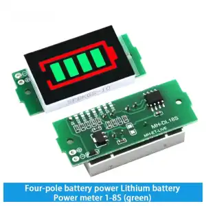 Indicador de capacidad de batería de litio, 1-8S miniatura 1
