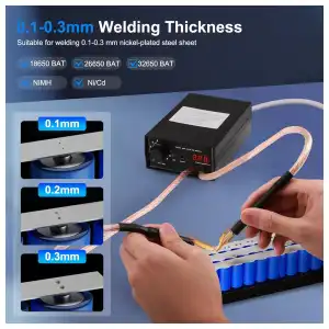 Soldador de puntos de 8000 W, ajustable, recargable con batería de 9600 mAh miniatura 3