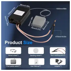 Soldador de puntos de 8000 W, ajustable, recargable con batería de 9600 mAh miniatura 4