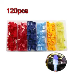 SET DE TERMINAL MACHO Y CONECTOR PARA CABLE (120 PZAS) miniatura 1