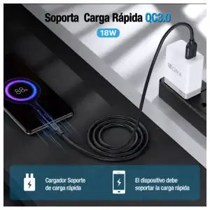 Cable V8 1 hora 2.1A cab177 1m miniatura 3