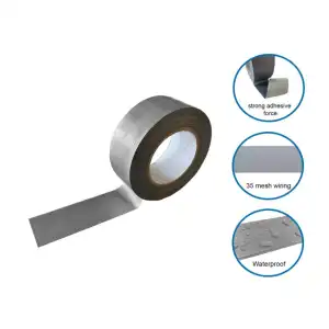 Cinta Americana, Tape Adhesiva Impermeable con hilos de fibra de vidrio, Para Uso Industrial, Professional y Reparaciones de baterias, Extrafuerte de 48mm x 50m miniatura 1