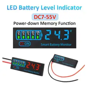 Indicador de nivel de batería 3S-12S 3S-14S DC7-55V 12V 24V 36V 48V 18650 Lipo Litio Placa de capacidad miniatura 1
