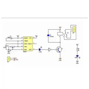 Timer Switch Temporizador Ajustable 0-10 Seg LM555 miniatura 3