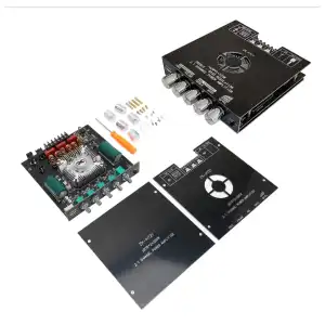 S220H 2.1 Canal Bluetooth 5.0 Subwoofer Power Amplifier Board TDA7498E 160W×2+220W, Módulo Amplificador de Potencia de Audio 12V-38V miniatura 4