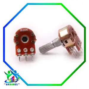 B20K Potenciometro Doble Lineal Rotativo 20KΩ miniatura 2