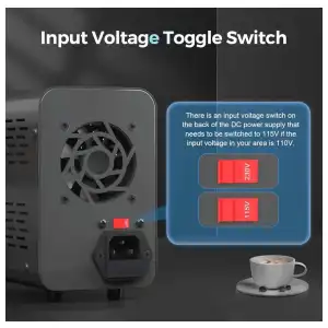 HANGELL – Fuente de Alimentación de CC Variable 30V 10A | Banco de Laboratorio con Ajuste Grueso/Fino, Protección OCP y Pantalla LED miniatura 5