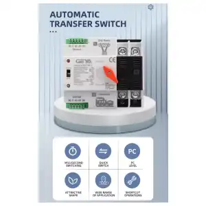 Interruptor de transferencia automático 120V 63A de 3 polos miniatura 3