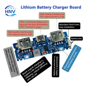 Módulo Cargador de Batería y Power Bank 20A con USB Tipo C y Micro USB miniatura 3