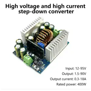 Convertidor DC-DC Elevador/Reductor de Voltaje, Módulo de Fuente de Alimentación 500W 18A, Módulo de Corriente y Voltaje Constantes miniatura 1