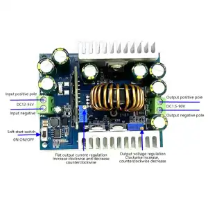 Convertidor DC-DC Elevador/Reductor de Voltaje, Módulo de Fuente de Alimentación 500W 18A, Módulo de Corriente y Voltaje Constantes miniatura 3